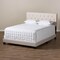 Baxton Studio Cassandra Modern Light Beige Upholstered Queen Size Bed 136-7455 - alternate 5